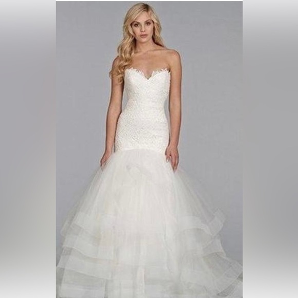 Stunning New Lazaro Tara Keely 2400 Gown - Bridal Sz 12 - M (US 8) - Picture 6 of 10